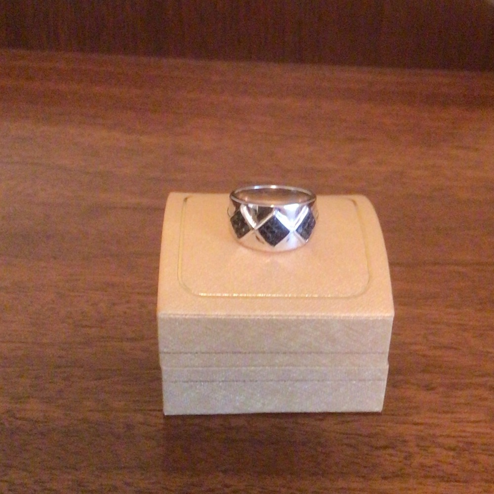 Sterling Silver Black Diamond Ring